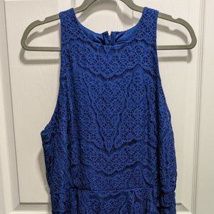 Mossimo Cobalt Blue Lace A-Line Cocktail Dress - Size XL